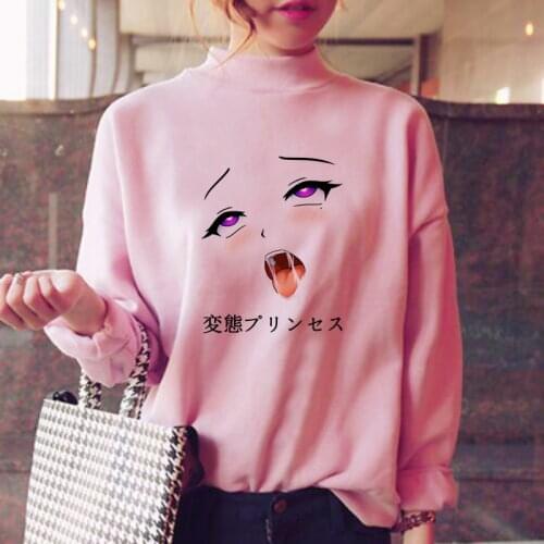 Hentai hoodies women oversized hood sweat shirt pink sweatshirt female sweatshirt female pink
