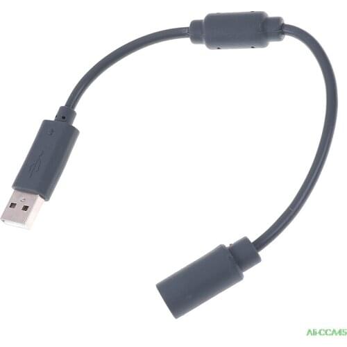 Wired Controller USB Breakaway Adapter Cable Cord For Xbox 360 Gray 23cm