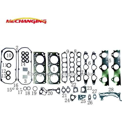 6G75 V77W FOR MITSUBISHI PAJERO III 3.8 GDi Engine Rebuilding Kits Full Gasket Set engine seal gasket MD979167 50239500
