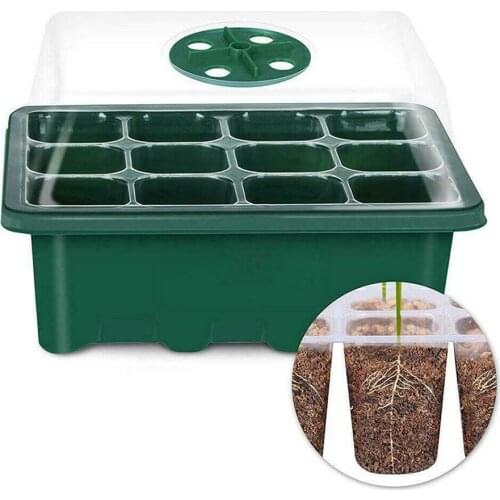 12 Cells Hole Plant Seeds Grow Box Gardening Hydroponics Systems Tray Insert Propagation Seeding Nursery Pot Garden 1/5/6pcs