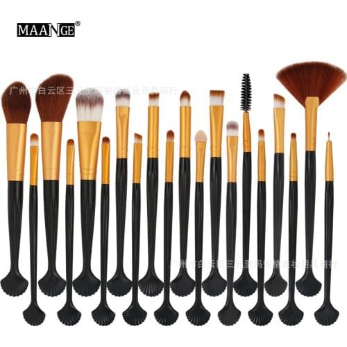 Hot Selling MAANGE 20 Makeup Brush Set Shell Cosmetic Tools Factory Outlet Blending Foundation Brush Cosmetic Gift for Women