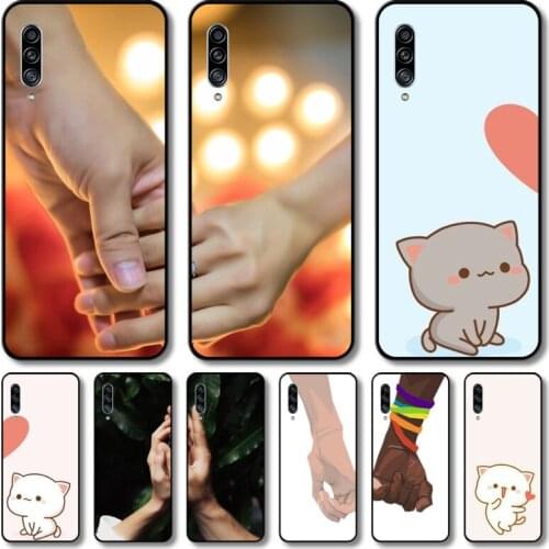 Love couple Phone Case For Samsung Galaxy A 12 51 52 21 71 70 42 32 10 80 90 E 5G S Black Shell Art Cell Cover