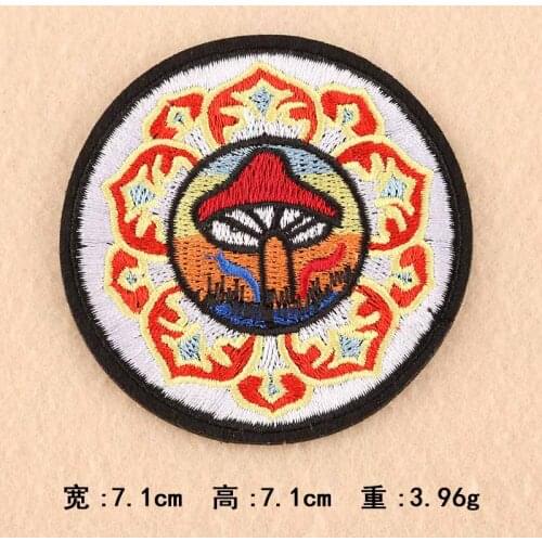 Owe Nothing Gecko Mushroom Get lost Outdoor Iron On Embroidered Clothes Patches For Clothing Woman Girl Garment Wholesale