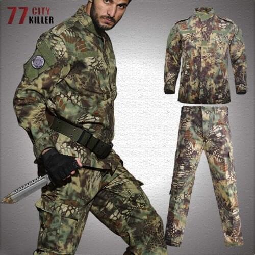 New Tactical Jacket Sets Men Outdoor Camouflage Airsoft Hunting Army uniform Suit Male Military SWAT Combat Jackets+Camo Pants