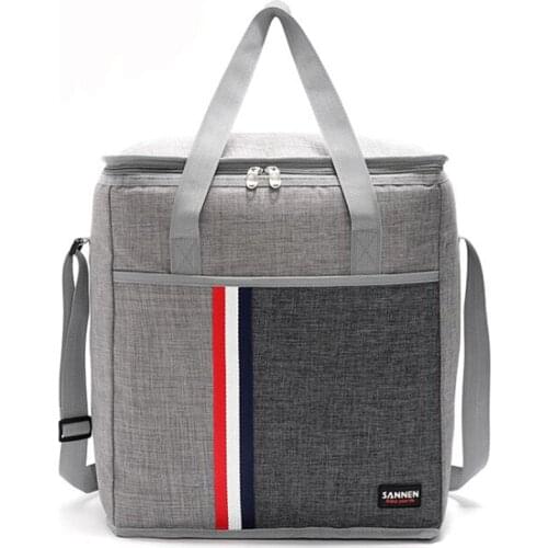 27L Cooler Lunch Bag Printed Insulated Thermal Food Picnic Handbag Portable Lunch Box Tote