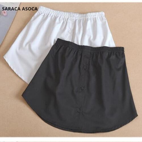 Wholesale Retail Fashion White Fake Skirt Hem Women All Match Spring Winter Plaid Detachable Skirt Hem Lady