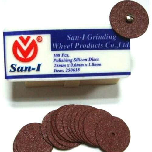 Dentaal Lab Technician Materials San-1 Polishing Silicon Discs For Metal Copings 25*0.6*1.8mm,100 pcs/box