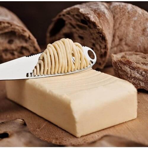 Hot Tableware Multifunction Butter Cutter Stainless Steel Cheese Jam Spreaders Cream Cutter Utensil Cutlery For Dessert Toast