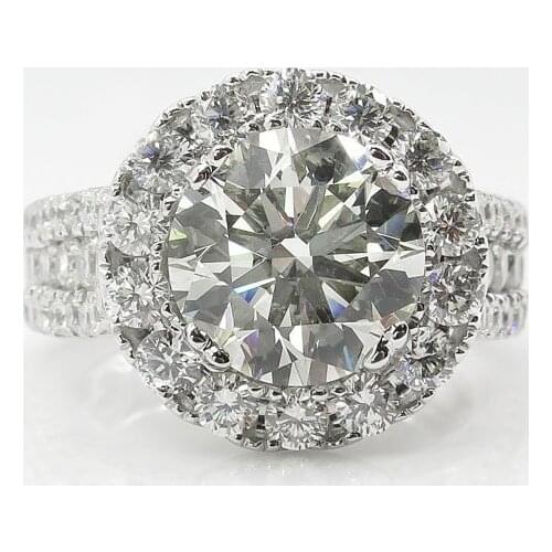 Luxury Female Big promise Ring 925 Silver Filled Ring Vintage Wedding Band Promise Engagement Rings For Women