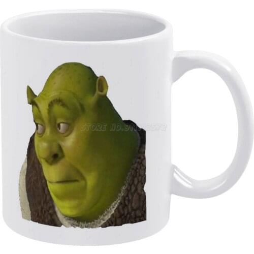 Shrek Meme White Mug 11 Oz Funny Ceramic Coffee/Tea/Cocoa Mug Unique Gift Shrek Shrek Meme Shrek Meme Meme Funny Meme