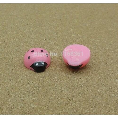 1pcs/lot resin solid light pink beetle cartoon 15mm fairy garden gnome moss terrarium decor crafts bonsai home DIY A112-5