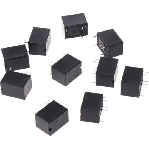 10pcs JRC-21F 4100 DC Mini Power Relay 6-pin PCB Mount Circuit Board Relays 3V 5V 12V