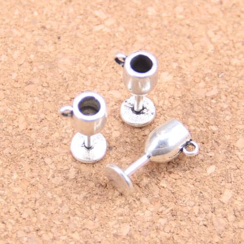 20pcs Charms wine glasses 15x6x6mm Antique Pendants,Vintage Tibetan Silver Jewelry,DIY for bracelet necklace