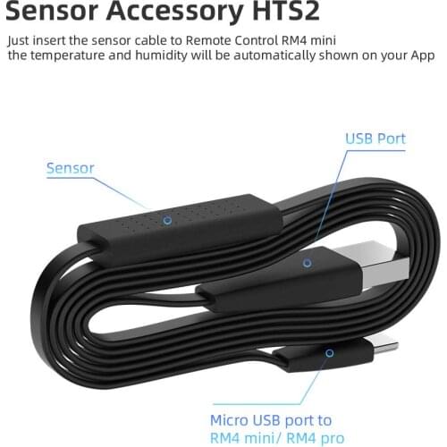 2021 Broadlink HTS2 USB Port Tempetature Humidity Sensor Detector Work With Broadlink Bestcon RM4 mini RM4 Pro Smart Remote