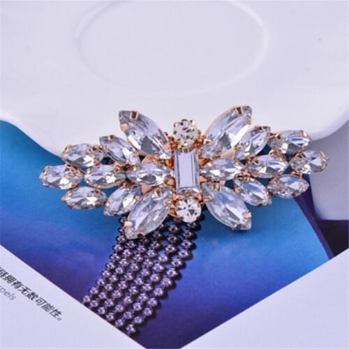 4Styles Crystal Shoes Buckle Clips Bridal Charm Decor Fashion Shoe Accessories New Women Shoes Decoration