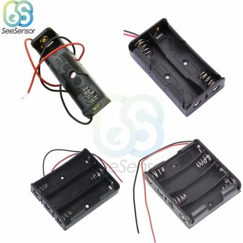 5Pcs AA Size Power Battery Storage Case Box Holder Leads With 1 2 3 4 Slots