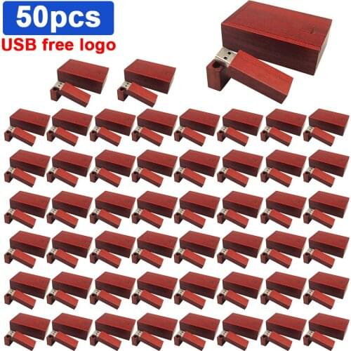 50pcs/lot Wooden USB+box usb2.0 Flash Drive pendrive 4GB 8GB 16GB 32GB Pen Drive 128gb 64gb Memory Stick for gifts photography