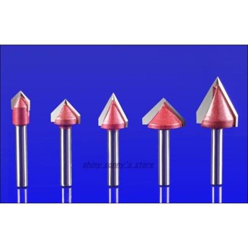 6x32mm 60/90/120/150 Degree CNC Router 3D Wood Engraving Bit Woodworking Bit Tungsten Solid carbide End Mill Brand New
