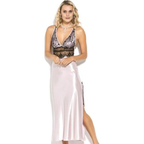 Satin Nightgown and Dressing Gown Set, Womens Nightgown, Womens Dressing Gown