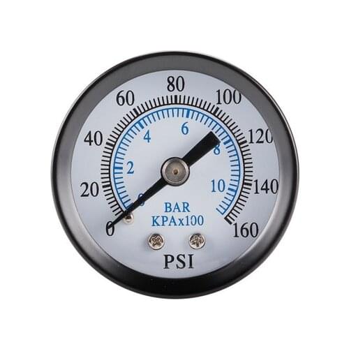 40mm 1/8NPT 0-160psi 0-10bar Barometer vacuum Hydraulic Gauge oil Fluid Water Pressure Gauge Meter diameter for Air Compressor