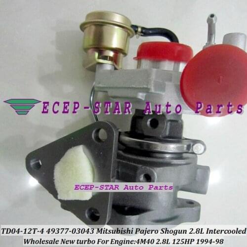 Free Ship TD04 49377-03043 03041 ME201636 Turbo Turbocharger For Misubishi PAJERO Montero Shogun Intercooled 94- 4M40 4M40T 2.8L