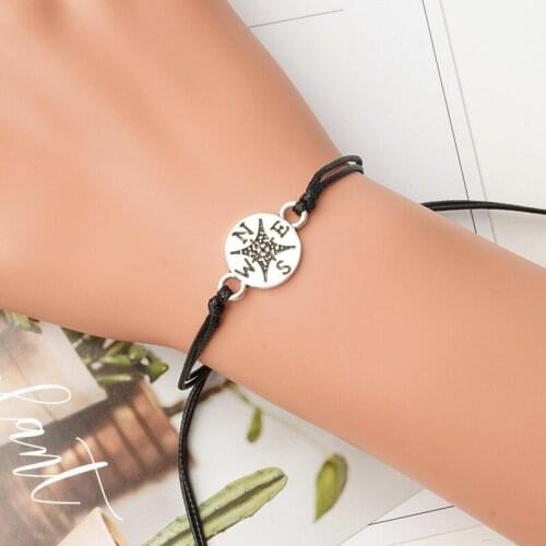 Compass Wish Bracelet Her Long Distance Relationship Bracelet For Best Friend Gifts Compass Jewelry Friendship Couple Bracelet
