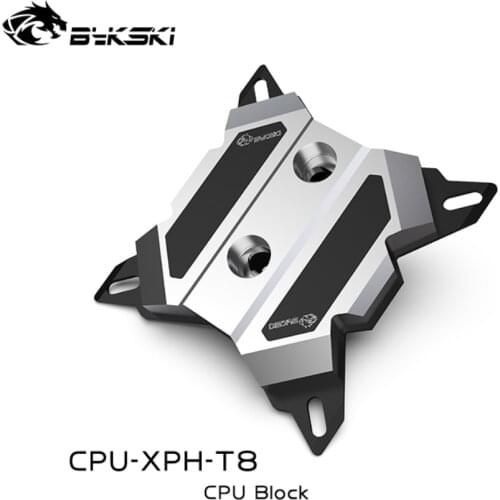 Bykski Full Metal CPU Water Block Copper Brass For INTEL LGA 1366/115X/2011/2066 CPU Cooler No LED Heatsink Aluminum CPU-XPH-T8