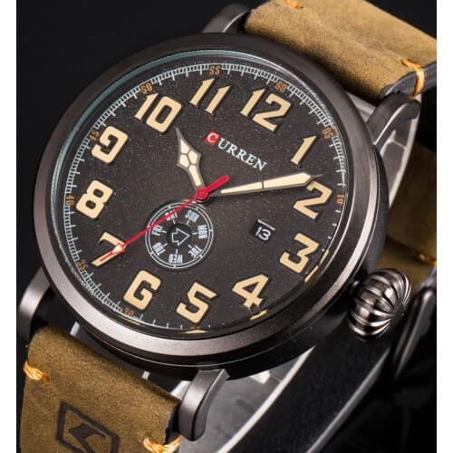 Men Watches CURREN fashion top Luxury Brand Relogio Masculino week Date diaplay Leather strap Men Sports Watches Quartz Clock