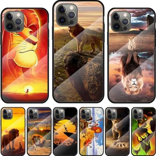 The Lion King Tempered Glass Cover For Apple IPhone 12 Mini 11 Pro XS MAX XR X 8 7 6S 6 Plus Phone Case Coque