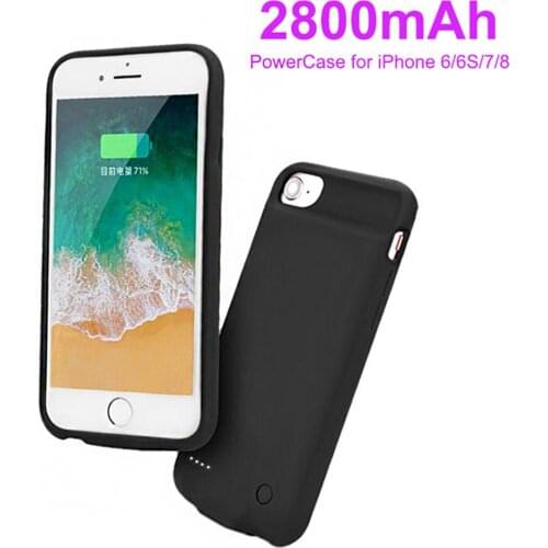 2800mAh Battery Charger Case for iPhone 6 6s 7 8 Battery Case Power Bank Charging Cover Charger for iPhone 6/6s/7/8