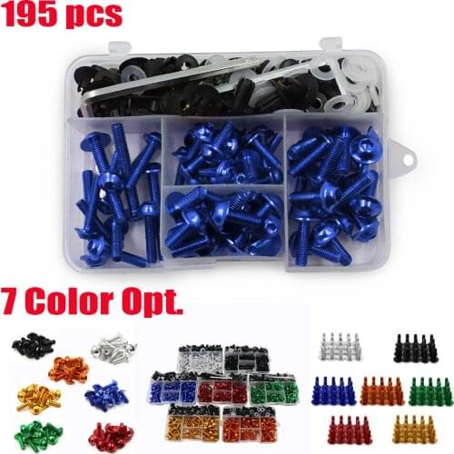 For SUZUKI GSX-R GSXR 600 750 1000 K4 K5 K6 K7 K8 K9 195/PCS M8 M7 M6 M5 Motorcycle Full Fairing Bolt Kits Bodywork Screws Nut