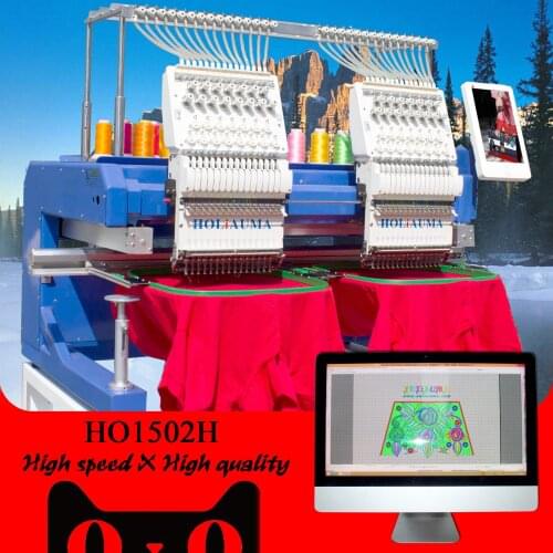 Double Head Embroidery Machine Computerized Operation Embroidery Machine With Device CE Certificate