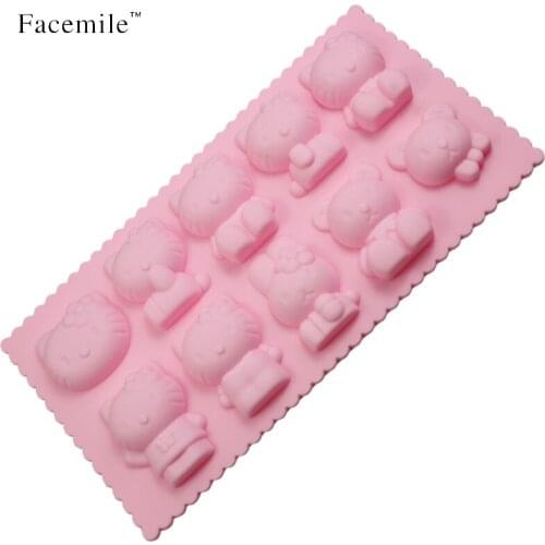 Chocolate Mold DIY Silicone Molds FDA Safe Ice Cube Mould Cartoon Silicone Chocolate Mold