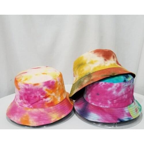 Colorful Tie Dye Fishermans Hat Mens And Womens Double Sided Hat Spring And Summer Sunshade Outdoor Sun Cap