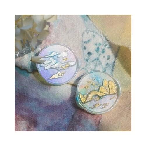 Cloud flower mountain Stamp Head Custom Wax Seal Heads Stamps Postage Journal Package Wedding Gifts Envelope Handmade Tools