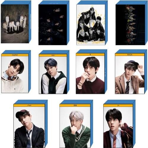 South Korean Groups K-POP Bangtan Boys Poster LOMO Cards Map Of The Soul 7 Photo Cards Postcard JUNGKOOK Fans Gift wall sticker