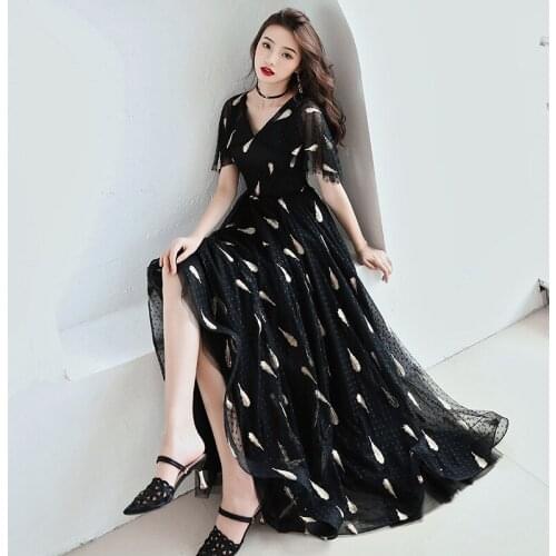 Bridesmaid Dresses for Girls Elegant V-neck Wedding Guest Dress A-Line Long Special Occasion Dresses Qipao