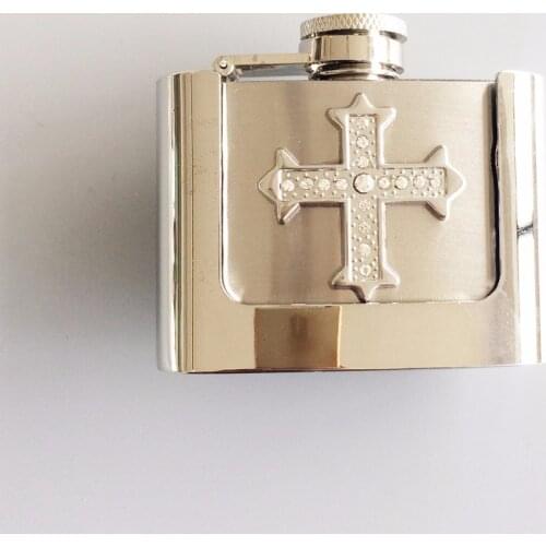 Retail Belt Men Belt Buckle Two oz Stainless Steel Flask Belt Buckle Free Shipping BUCKLE-FL-LT026