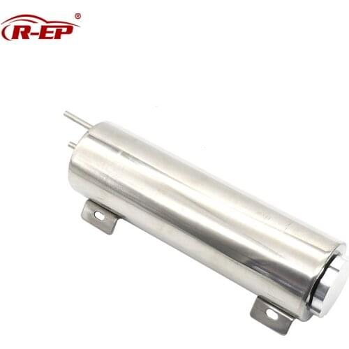 R-EP Tank Bottle Catch Can Radiator Overflow Car Modification Cooling Accessorie Polished 3" x 10" Stainless Steel