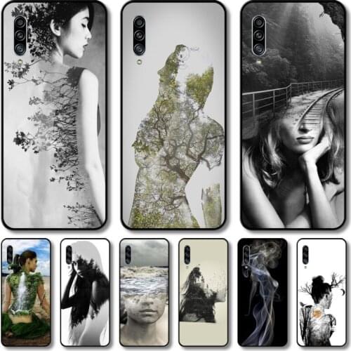Sexy lady Phone Case For Samsung Galaxy A 12 51 52 21 71 70 42 32 10 80 90 E 5G S Black Shell Art Cell Cover