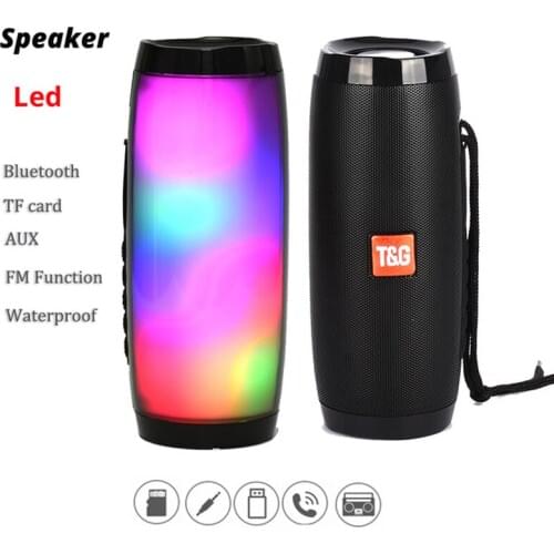 TG157 Светодиодная лампа портативная динамик красочные Беспроводной Bluetooth V4.2 10 W Светодиодный стерео Бас сабвуфера