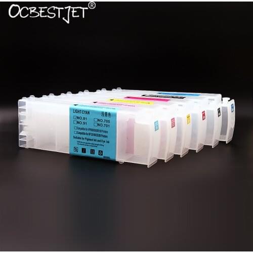[Third Party Brand] 800ML Refilled Cartridge For HP 81 Refillable Ink Cartridge For HP Designjet 5000 5000ps 5500 5500ps Printer