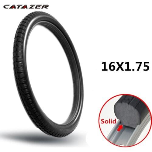 16 Inch 16*1.75 Bicycle Solid Tires Bicycle Bike Tires 16x1.75 Rubber Black Tires Cycling Tyre