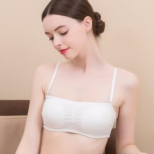 2019 Spring Womens Silk Bra with Chest Shaped Bra and 100% Silk Thin Detachable Cup