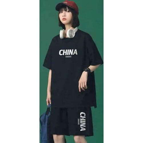 2021 Summer Shorts Sets Loose Two Piece Set Women Casual Tracksuit Women Sport 2 Piece Sets Womens Outfit 2 PCS Short Suits