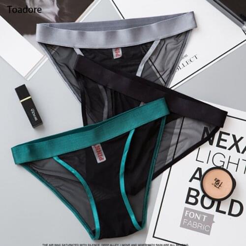 Toadore Women Panties Sexy Seamless Underwear Woman Erotic See-Through Underpants Lace Briefs Panty Intimate Cotton Crotch Bulk