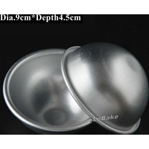 10pcs/lot) Brand new diameter 9cm height 4.5cm half-ball shape aluminium alloy mould mousse bread birthday cake mold for bakery