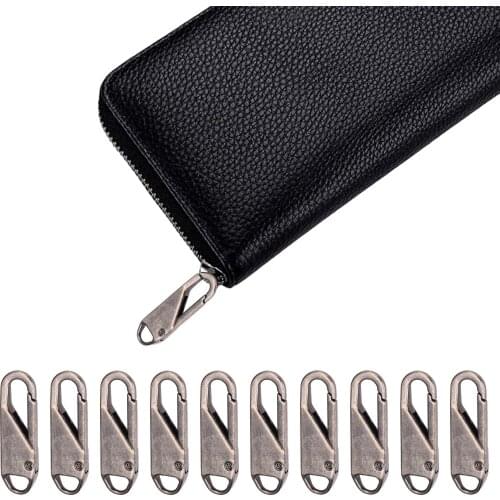 10 Pack Zipper Pull Metal Zipper Repair Tab Extenders Fixer Broken Fastener
