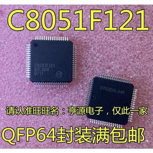 100% New&original C8051F121 C8051F121-GQR QFP64128K8IC