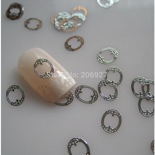 MS320-1 100pcs Sea Series Silver Cute Deco Metal Sticker Nail Art Metal Sticker Nail Art Decoration Non-adhesive Sticker